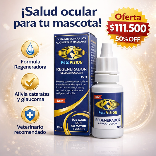 PetsVision® Gold: Vista Clara y Salud Ocular para Perros y Gatos